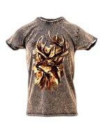 ANDRÉ ZECHMANN Vintage Deer kurzarm Herren T-Shirt