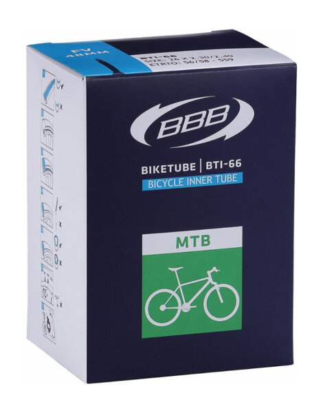 BBB BTI-66 AV33 26x2,3/2,40 INNERTTUBE Fahrradschlauch schwarz