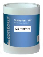 Contour transfer-tape-Kleberfolie, 4m Rolle 125mm-4m Weiss