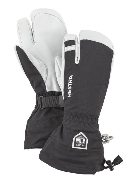 HESTRA Army Leather Heli Ski 3 Finger Skihandschuhe Black Gr. 11