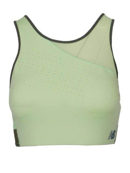 NEW BALANCE W Q Speed Bra Top SPORT-BH | L | grün