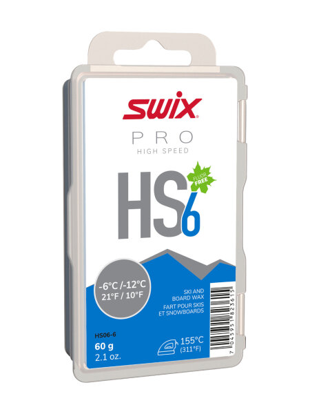 SWIX HS6 Blue, -6°C/-12°C, 60g Skiwachs blue
