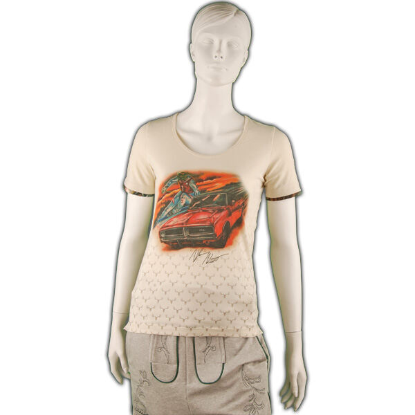 Z&B OG TATTOO Damen T-Shirt Realistic Klaus Krö | L | beige