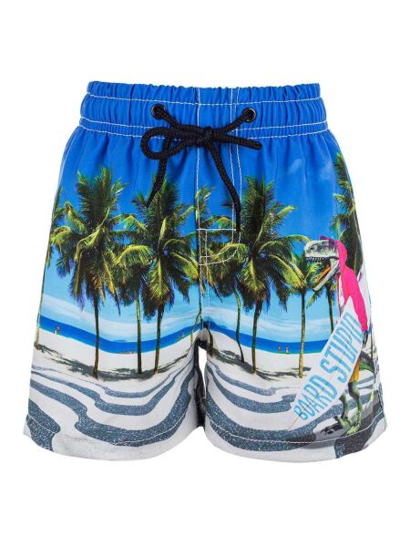 ZIGZAG Dino Boardshorts Kinder Badeshorts | 104/4J | mehrfarbig