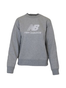 NEW BALANCE W Essentials Stacked Logo Crew | L | grau