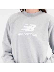 NEW BALANCE W Essentials Stacked Logo Crew | L | grau