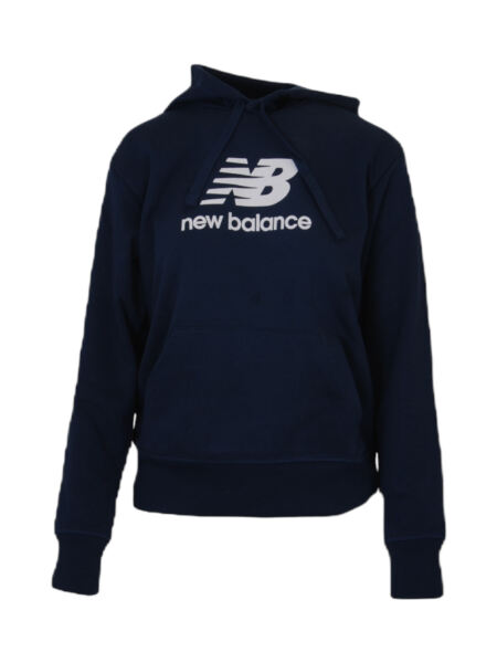 NEW BALANCE Essentials Stacked Logo Damen Kapuzenpullover nb navy S