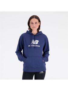NEW BALANCE Essentials Stacked Logo Damen Kapuzenpullover nb navy S
