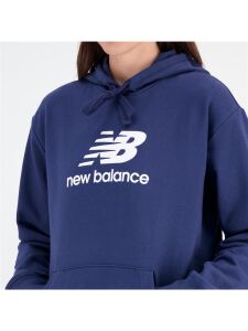 NEW BALANCE Essentials Stacked Logo Damen Kapuzenpullover nb navy S