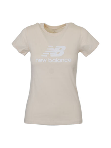 NEW BALANCE Essentials Stacked Logo Damen T-Shirt team cream Gr. XS