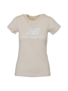 NEW BALANCE Essentials Stacked Logo Damen T-Shirt team cream Gr. XS