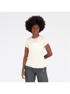 NEW BALANCE Essentials Stacked Logo Damen T-Shirt team cream Gr. XS