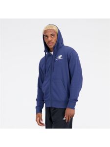 NEW BALANCE Essentials Stacked Logo Jacket | M | blau