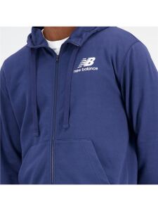 NEW BALANCE Essentials Stacked Logo Jacket | M | blau