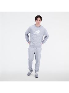 NEW BALANCE Essentials Stacked Logo Crew | L | grau