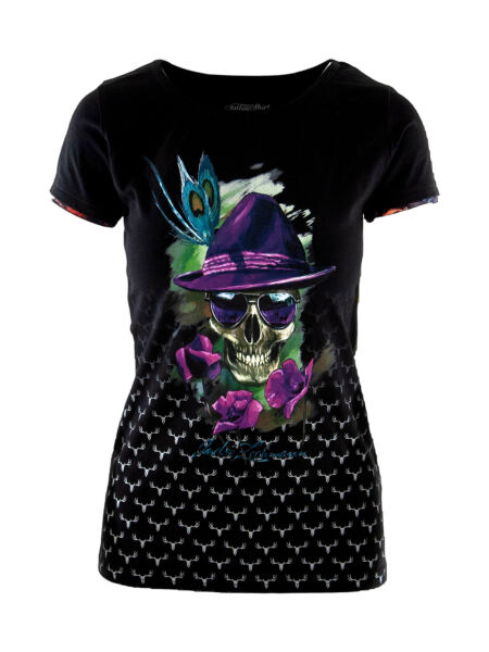 ANDRÉ ZECHMANN Steirerskull Damen T-Shirt brand schwarz Gr. S