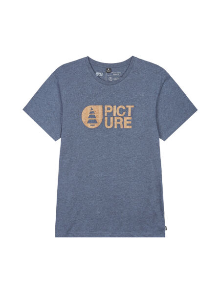 PICTURE Basement Cork Tee Herren T-Shirt Dark Blue Melange Gr. XL