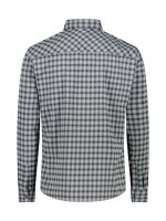 CMP Herren Hemd Langarm Shirt Cemento-Antracite-Bianco Gr. 50