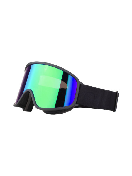 OUT OF Flat Black Green MCI Skibrille | O/S | schwarz