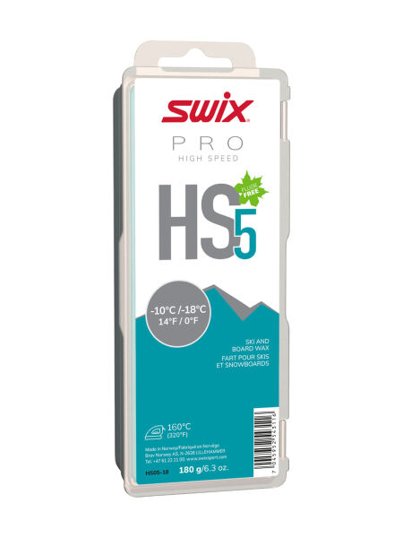 SWIX HS5 Turquoise, -10°C/-18°C, 180g Skiwachs | O/S | orange