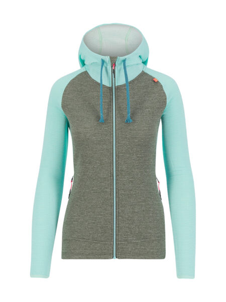 KARPOS Camoscio Damen Full Zip Hoodie THYME/AQUA Ski Gr. XS