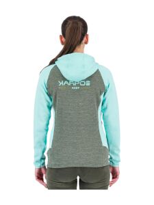 KARPOS Camoscio Damen Full Zip Hoodie Thyme/AQUA Ski Gr. XS