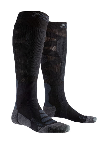 X-SOCKS Ski Silk Merino 4.0 Socks Herren Skisock | 45-47 | BLACK/DARK GREY MELANGE