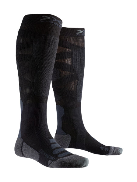 X-SOCKS Ski Silk Merino 4.0 Socks Herren Skisocken Black/Dark Grey Melange Gr. 45-47