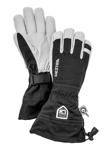 HESTRA Army Leather Heli Ski 5 Finger Handschuhe Black Gr. 7