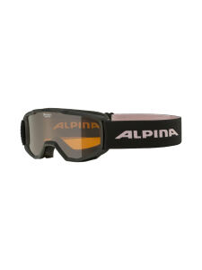 ALPINA Piney Kinder Skibrille mit 100% UV-Schutz | O/S | black-rose matt