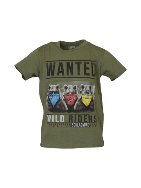 SCHLADMING TEDDY WANTED Kinder T-Shirt | 116/6J | grün