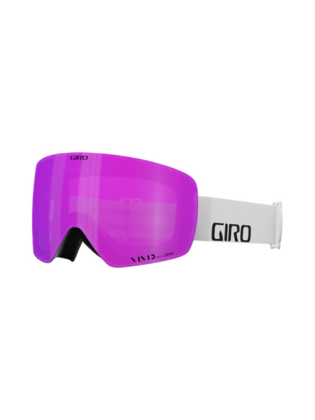 GIRO Contour RS Skibrille White Wordmark Vivid Pink