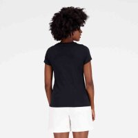 NEW BALANCE Essentials Stacked Logo Damen T-Shirt | M | schwarz