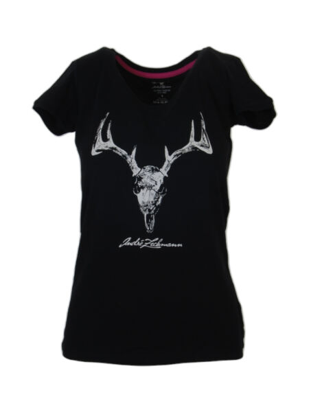 ANDRÉ ZECHMANN Basic Deer Damen T-Shirt | S | schwarz