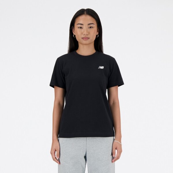 NEW BALANCE Jersey Small Logo Damen T-Shirt | L | silber