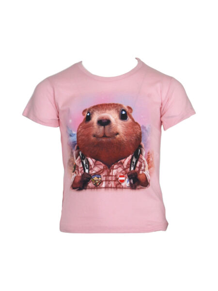 SCHLADMING Marmot cool Guide Girls Kinder T-Shirt mit Murmeltier Print rose Gr. 140/10J