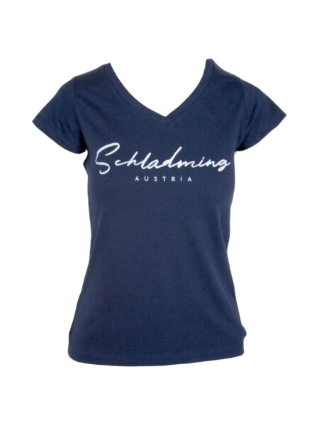 SCHLADMING V Stylo Style Damen T-Shirt french navy Gr. L