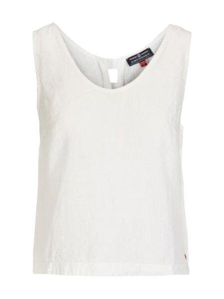 AMUNDSEN Safari Linen Damen Top | M | weiss