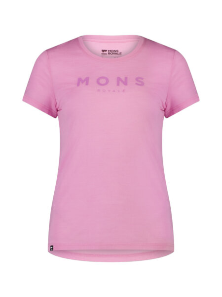 MONS ROYALE Icon Merino Air-Con Tee Damen T-Shirt | L | pink