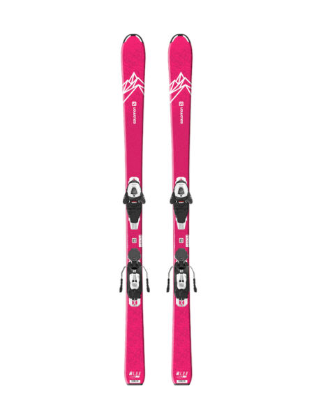 SALOMON QST LUX Jr M Ski + L6 GW Skibindung Skiset | 140 | pink