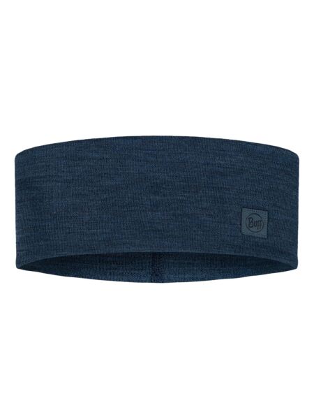 BUFF Merino Wide Headband Stirnband solid night blue