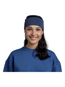 BUFF Merino Wide Headband Stirnband solid night blue