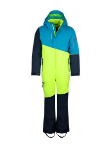 TROLLKIDS Hallingdal Kinder Schneeanzug Overall cool lime/vivid blue/nigh Gr. 116/6J