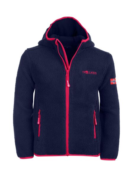 TROLLKIDS Girls Mandal Kinder Jacke navy/magenta Gr. 152/12J
