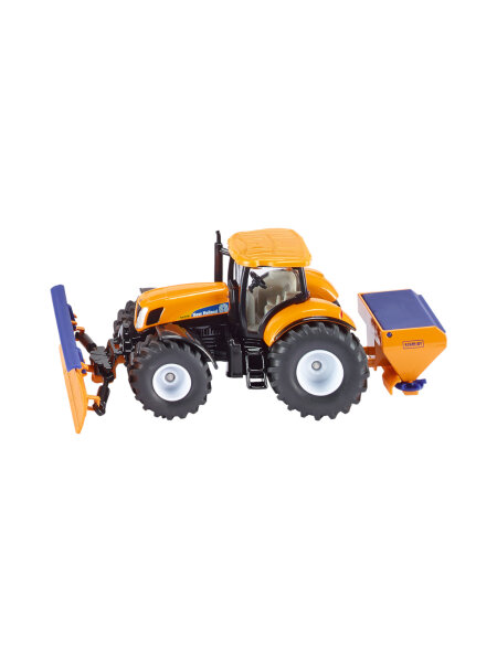 EPM Sport Siku Traktor mit Räumschild und Streuer orange