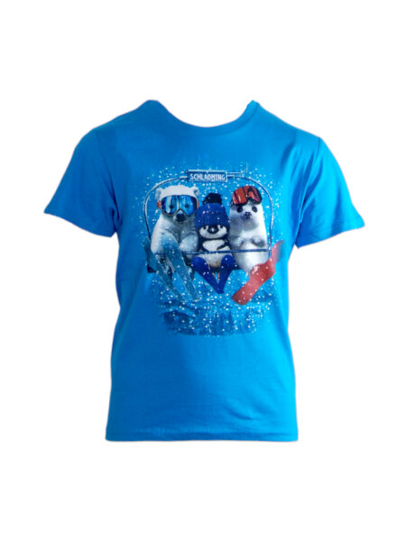 SCHLADMING Polar Friends Kinder T-Shirt | 104/4J | blau