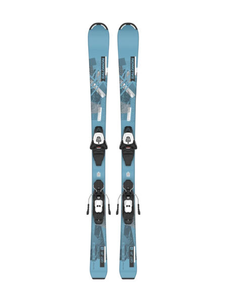 SALOMON QST Jr M Ski + L6 GW J2 8 Skiset | 130 | silber