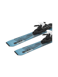 SALOMON QST Jr M Ski + L6 GW J2 8 Skiset | 130 | silber