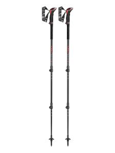 LEKI Makalu Wanderstäcke 110-145 cm Packmass 71cm grey black red Gr. 110-145