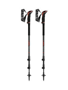 LEKI Makalu Wanderstäcke 110-145 cm Packmass 71cm grey black red Gr. 110-145